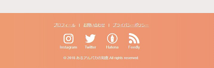 はてなブログフッター