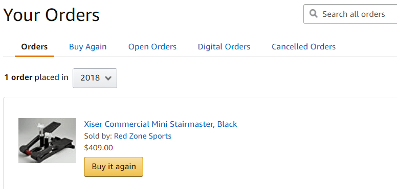 AmazonUSでステッパーを買った