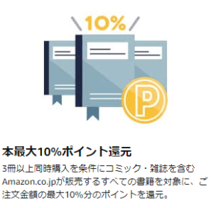 prime特典で書籍が10％引き